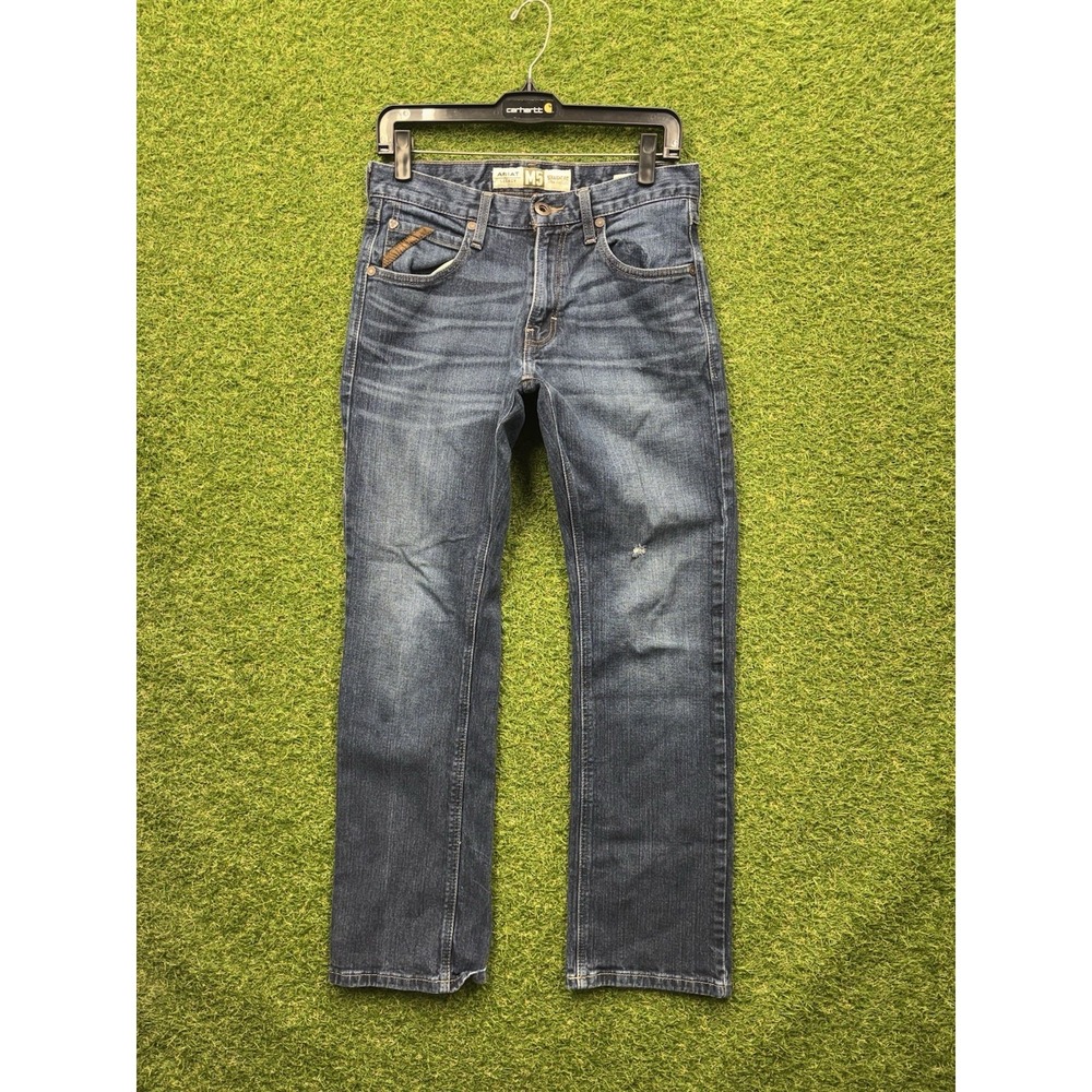 Ariat M5 Slim Straight Jeans Mens 29x32 Durham Dark Wash Denim 10022784 #3219